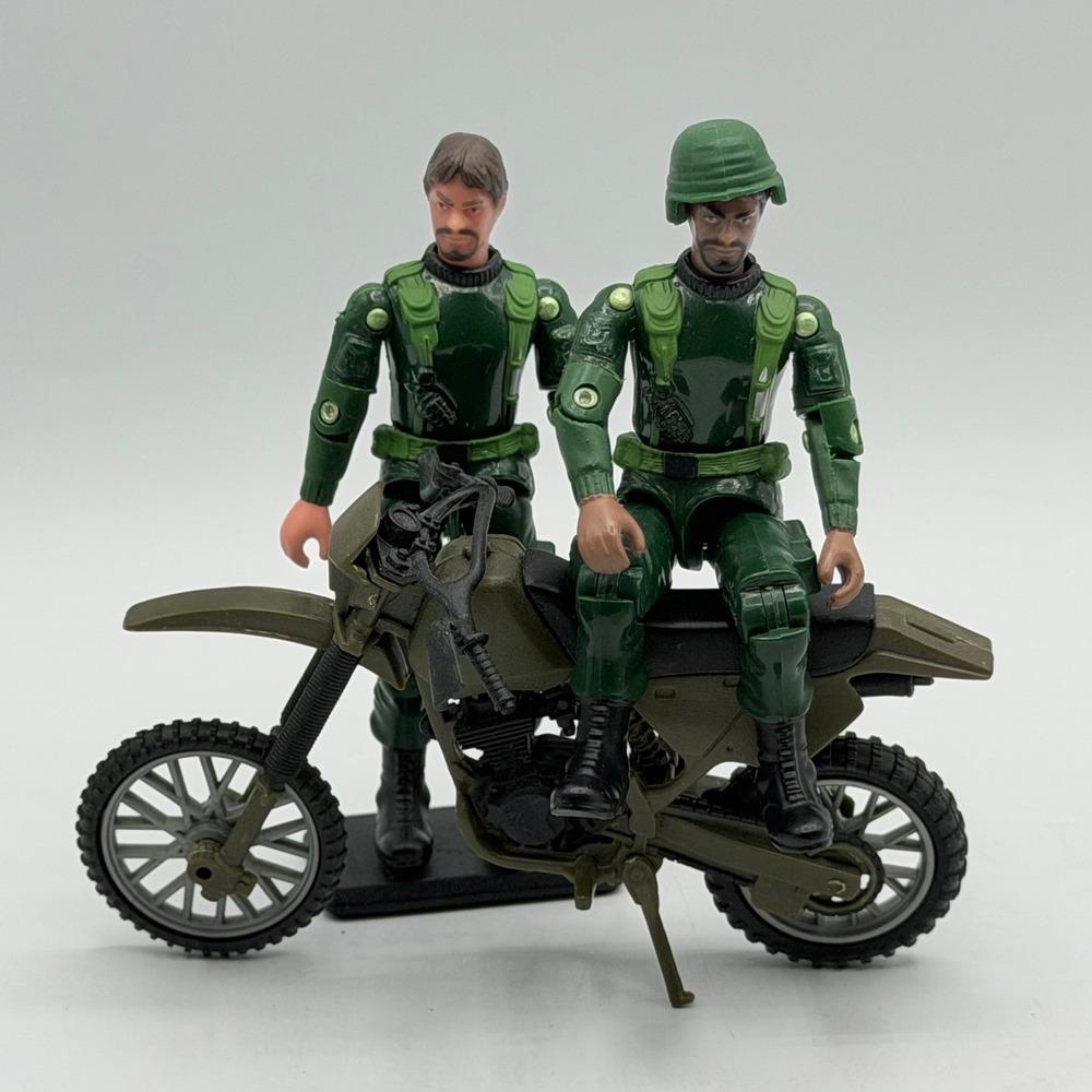 Military Toy Dirt Bike Motorcycle Green for 3.75-4 inch Action Figures - Picture 8 of 11